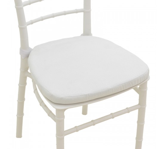 Καρέκλα Tiffany I με μαξιλάρι pp σε λευκή απόχρωση 39.5x46.5x87εκ Υλικό: PC 326-000051