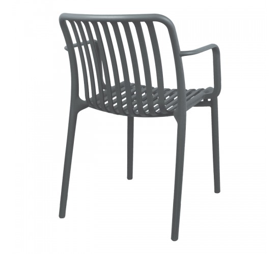 Πολυθρόνα Zoi pp ανθρακί 55.5x57.5x79εκ Υλικό: PP 326-000052