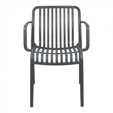 Πολυθρόνα Zoi pp ανθρακί 55.5x57.5x79εκ Υλικό: PP 326-000052