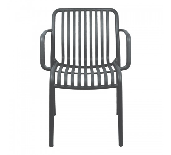 Πολυθρόνα Zoi pp ανθρακί 55.5x57.5x79εκ Υλικό: PP 326-000052