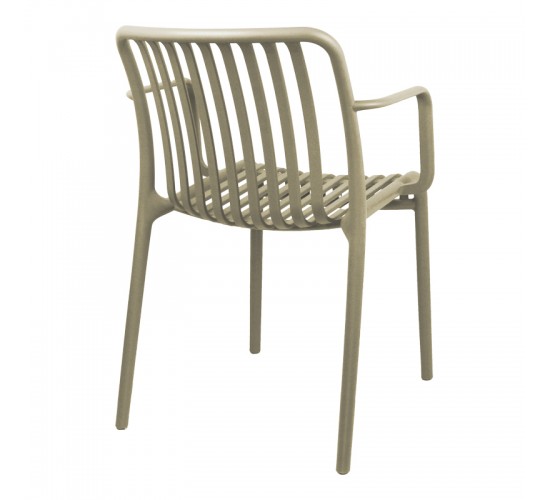 Πολυθρόνα Zoi pp cappuccino 55.5x57.5x79εκ Υλικό: PP 326-000053