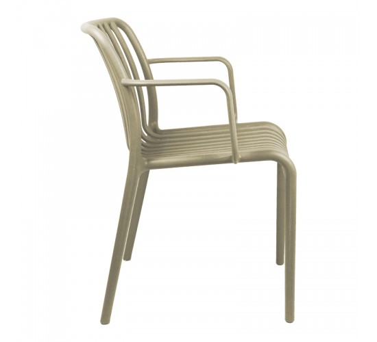 Πολυθρόνα Zoi pp cappuccino 55.5x57.5x79εκ Υλικό: PP 326-000053