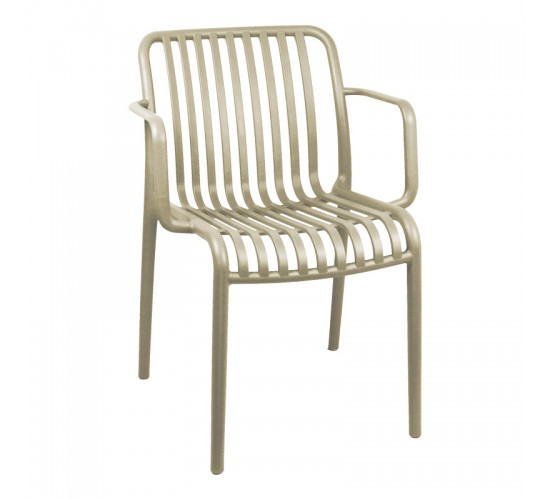 Πολυθρόνα Zoi pp cappuccino 55.5x57.5x79εκ Υλικό: PP 326-000053