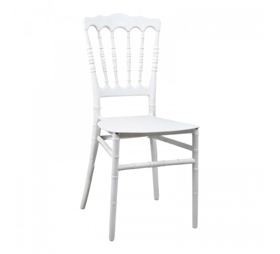Καρέκλα Napoleon pp λευκή 38,5x46,5x89εκ Υλικό: PC 326-000054
