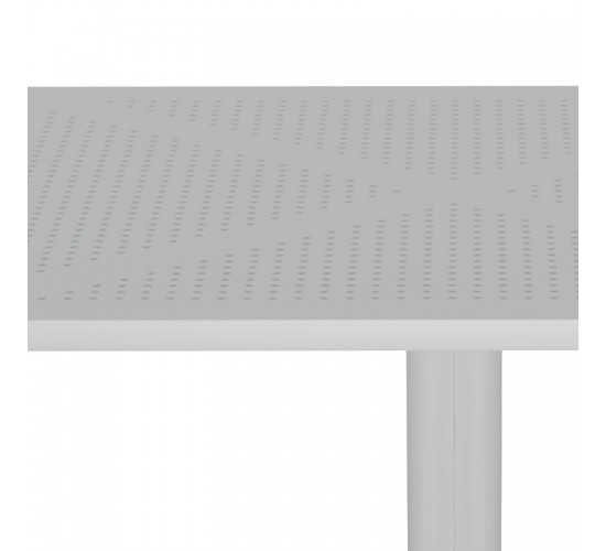 Τραπέζι Groovy pp διατρητο λευκό 60x60x76εκ Υλικό: PP 326-000055