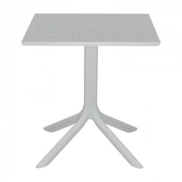 Τραπέζι Groovy pp διατρητο λευκό 60x60x76εκ Υλικό: PP 326-000055