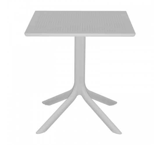 Τραπέζι Groovy pp διατρητο λευκό 60x60x76εκ Υλικό: PP 326-000055