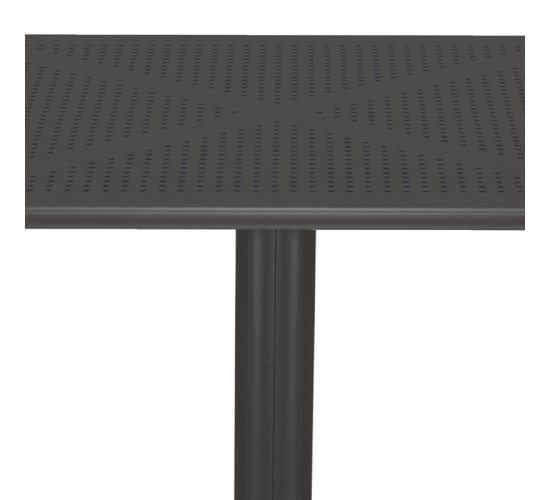 Τραπέζι Groovy pp διατρητο ανθρακί 60x60x76εκ Υλικό: PP 326-000056