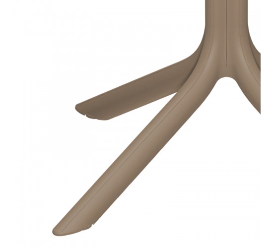 Τραπέζι Groovy pp διατρητο cappuccino 60x60x76εκ Υλικό: PP 326-000057