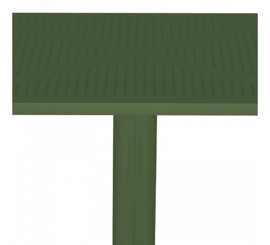 Τραπέζι Groovy pp διατρητο σκούρο πράσινο 60x60x76εκ Υλικό: PP 326-000058