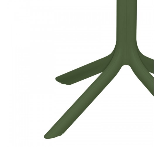 Τραπέζι Groovy pp διατρητο σκούρο πράσινο 60x60x76εκ Υλικό: PP 326-000058