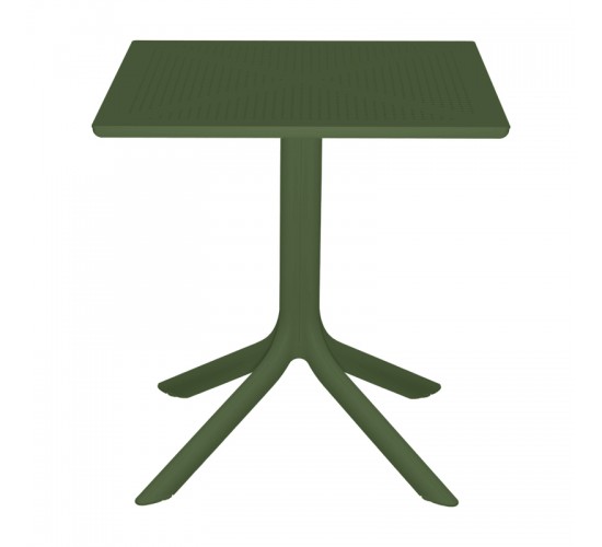 Τραπέζι Groovy pp διατρητο σκούρο πράσινο 60x60x76εκ Υλικό: PP 326-000058