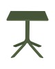 Τραπέζι Groovy pp διατρητο σκούρο πράσινο 60x60x76εκ Υλικό: PP 326-000058