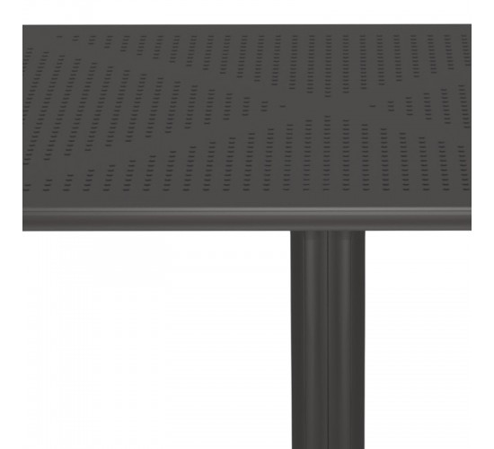 Τραπέζι Groovy διατρητο pp ανθρακί 80x80x74εκ Υλικό: PP 326-000059