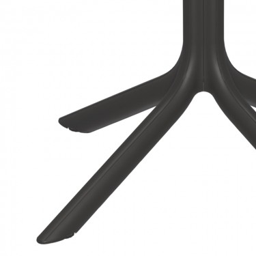 Τραπέζι Groovy διατρητο pp ανθρακί 80x80x74εκ Υλικό: PP 326-000059