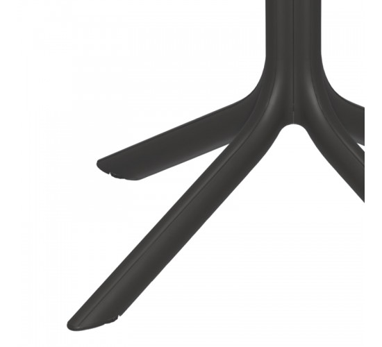 Τραπέζι Groovy διατρητο pp ανθρακί 80x80x74εκ Υλικό: PP 326-000059