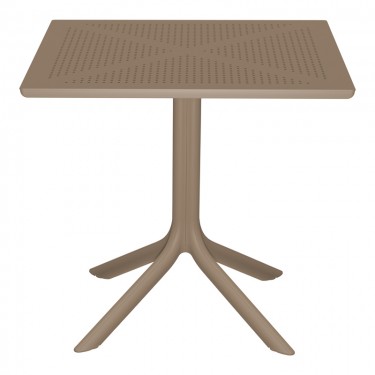 Τραπέζι Groovy διατρητο pp cappuccino 80x80x74εκ Υλικό: PP 326-000060