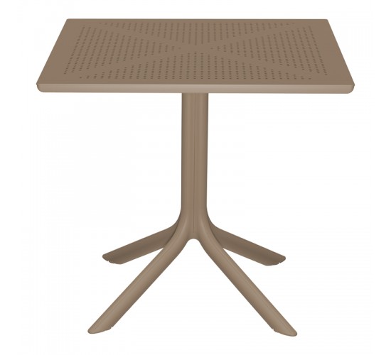 Τραπέζι Groovy διατρητο pp cappuccino 80x80x74εκ Υλικό: PP 326-000060