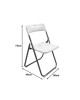 Καρέκλα catering-συνεδρίου πτυσσόμενη Edison λευκό 38x49x73εκ Υλικό: PP - METAL 326-000061