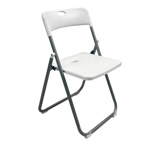 Καρέκλα catering-συνεδρίου πτυσσόμενη Edison λευκό 38x49x73εκ Υλικό: PP - METAL 326-000061