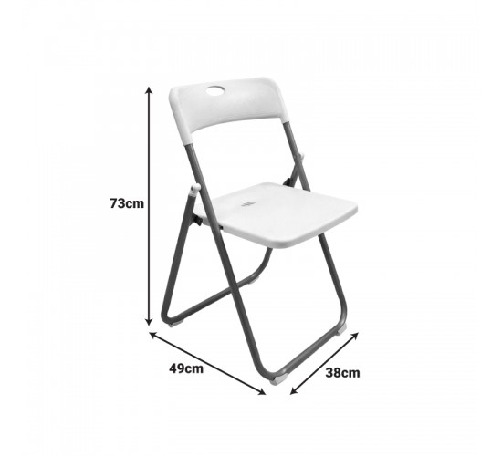 Καρέκλα catering-συνεδρίου πτυσσόμενη Edison μαύρο 38x49x73εκ Υλικό: PP - METAL 326-000062