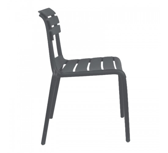 Καρέκλα Almea στοιβαζόμενη pp ανθρακί 42.5x55.5x82εκ Υλικό: PP 326-000063