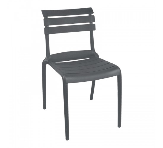 Καρέκλα Almea στοιβαζόμενη pp ανθρακί 42.5x55.5x82εκ Υλικό: PP 326-000063