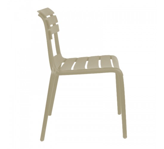 Καρέκλα Almea στοιβαζόμενη pp cappuccino 42.5x55.5x82εκ Υλικό: PP 326-000064