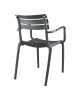Πολυθρόνα Almea στοιβαζόμενη pp ανθρακί 58x56x82εκ Υλικό: PP 326-000065