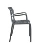 Πολυθρόνα Almea στοιβαζόμενη pp ανθρακί 58x56x82εκ Υλικό: PP 326-000065