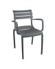 Πολυθρόνα Almea στοιβαζόμενη pp ανθρακί 58x56x82εκ Υλικό: PP 326-000065