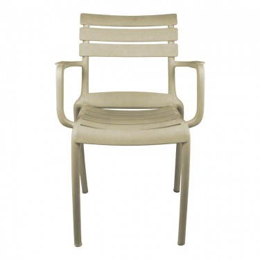 Πολυθρόνα Almea στοιβαζόμενη pp cappuccino 58x56x82εκ Υλικό: PP 326-000066