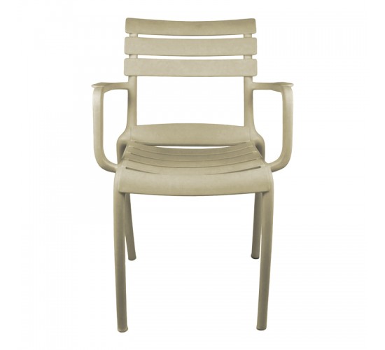 Πολυθρόνα Almea στοιβαζόμενη pp cappuccino 58x56x82εκ Υλικό: PP 326-000066