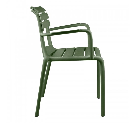 Πολυθρόνα Almea στοιβαζόμενη pp λαδί 58x56x82εκ Υλικό: PP 326-000067