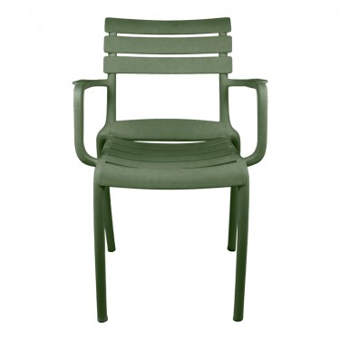 Πολυθρόνα Almea στοιβαζόμενη pp λαδί 58x56x82εκ Υλικό: PP 326-000067