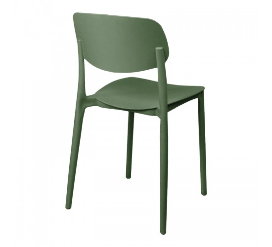 Καρέκλα Berdian στοιβαζόμενη pp σκούρο πράσινο 38x49x79εκ Υλικό: PP 326-000069