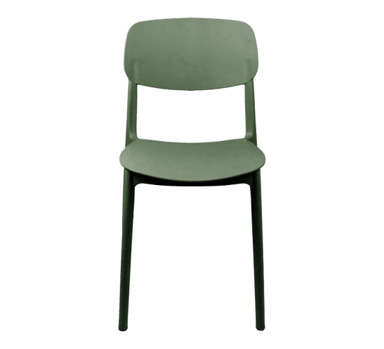 Καρέκλα Berdian στοιβαζόμενη pp σκούρο πράσινο 38x49x79εκ Υλικό: PP 326-000069