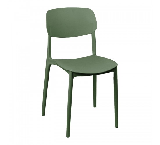 Καρέκλα Berdian στοιβαζόμενη pp σκούρο πράσινο 38x49x79εκ Υλικό: PP 326-000069