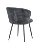 Καρέκλα Karg γκρι ύφασμα-πόδι μαύρο μέταλλο 57x62x80εκ Υλικό: FABRIC - METAL 327-000060