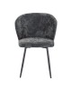 Καρέκλα Karg γκρι ύφασμα-πόδι μαύρο μέταλλο 57x62x80εκ Υλικό: FABRIC - METAL 327-000060