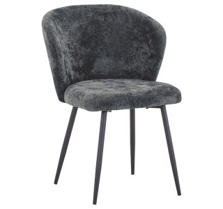 Καρέκλα Karg γκρι ύφασμα-πόδι μαύρο μέταλλο 57x62x80εκ Υλικό: FABRIC - METAL 327-000060