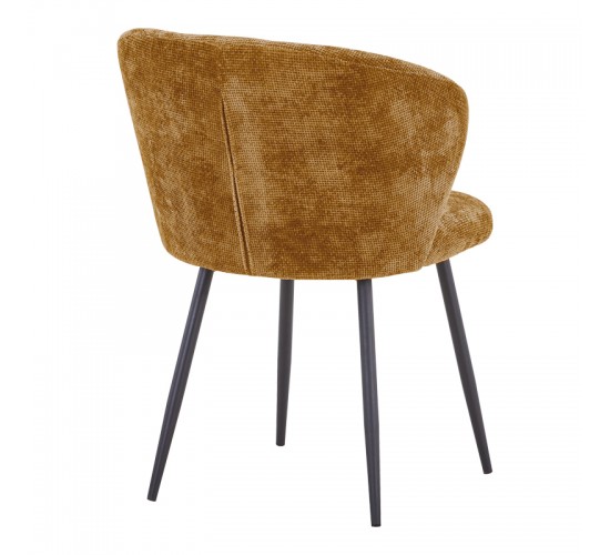 Καρέκλα Karg camel ύφασμα-πόδι μαύρο μέταλλο 57x62x80εκ Υλικό: FABRIC - METAL 327-000061