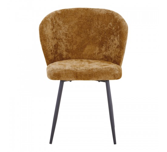 Καρέκλα Karg camel ύφασμα-πόδι μαύρο μέταλλο 57x62x80εκ Υλικό: FABRIC - METAL 327-000061