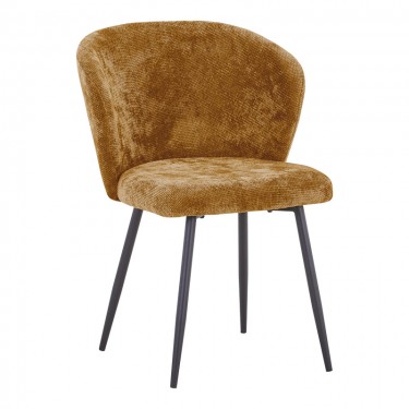 Καρέκλα Karg camel ύφασμα-πόδι μαύρο μέταλλο 57x62x80εκ Υλικό: FABRIC - METAL 327-000061