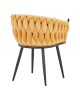 Πολυθρόνα Vivian κίτρινο βελούδο-πόδι μαύρο μέταλλο 61x55x80εκ Υλικό: VELVET - METAL 327-000066