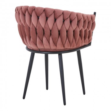Πολυθρόνα Vivian σάπιο μήλο βελούδο-πόδι μαύρο μέταλλο 61x55x80εκ Υλικό: VELVET - METAL 327-000067