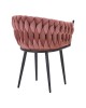 Πολυθρόνα Vivian σάπιο μήλο βελούδο-πόδι μαύρο μέταλλο 61x55x80εκ Υλικό: VELVET - METAL 327-000067
