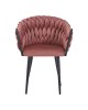 Πολυθρόνα Vivian σάπιο μήλο βελούδο-πόδι μαύρο μέταλλο 61x55x80εκ Υλικό: VELVET - METAL 327-000067