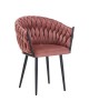 Πολυθρόνα Vivian σάπιο μήλο βελούδο-πόδι μαύρο μέταλλο 61x55x80εκ Υλικό: VELVET - METAL 327-000067