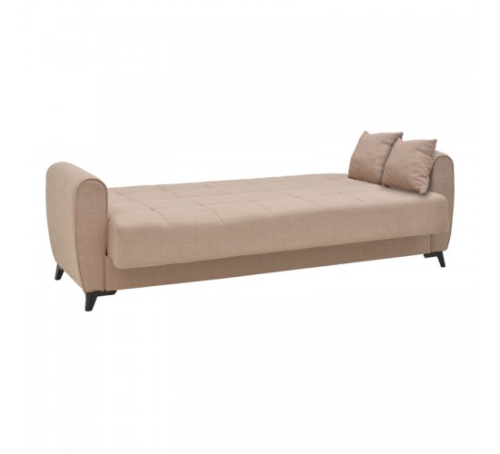 Σετ σαλονιού 2τεμ Lincoln ύφασμα σε μπεζ απόχρωση Υλικό: FABRIC - PLASTIC LEGS - METAL FRAME 328-000037